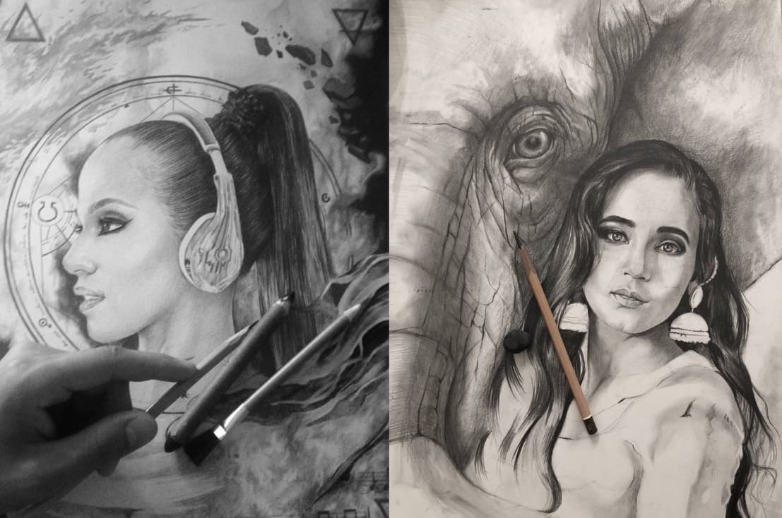 The Alchemist Album Cover Portrait Drawing